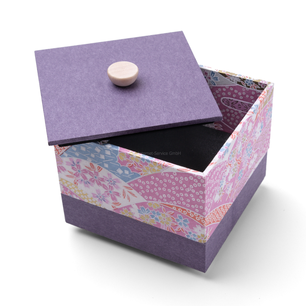 Chiyogami Box"Japanische Landschaft" - Aufbewahrungsbox, Geschenkbox