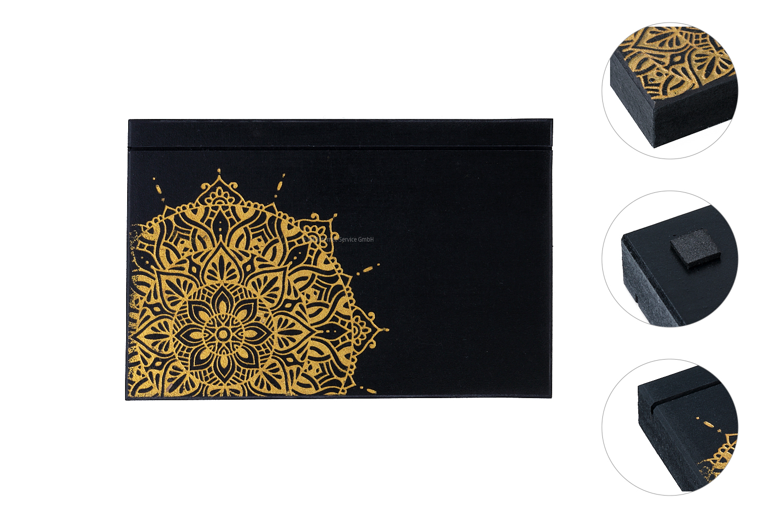 Tarotkartenhalter mit Mandala-Gravur (M)