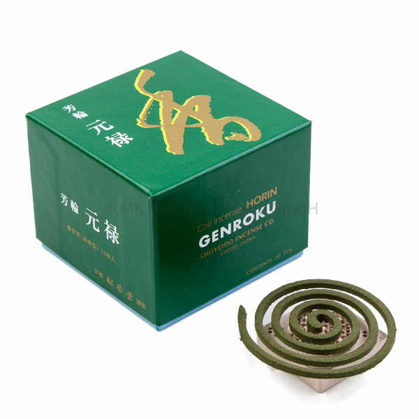 Horin Genroku (grün) - Japanische Räucherspiralen Shoyeido
