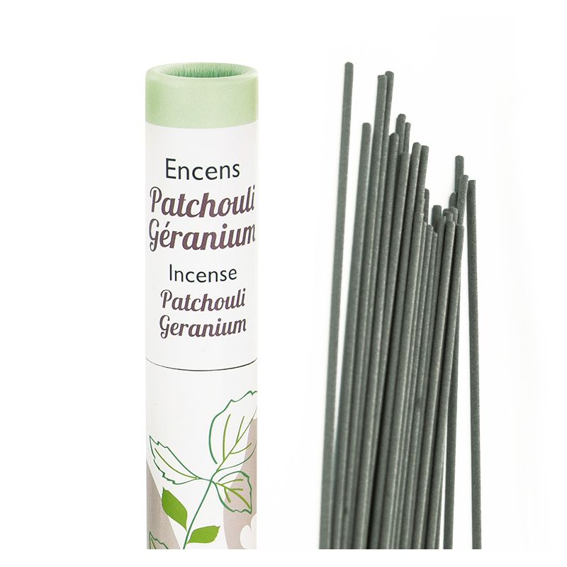 Patchouli, Geranie - Pflanzliche Räucherstäbchen Herbosense Les Encens du Monde