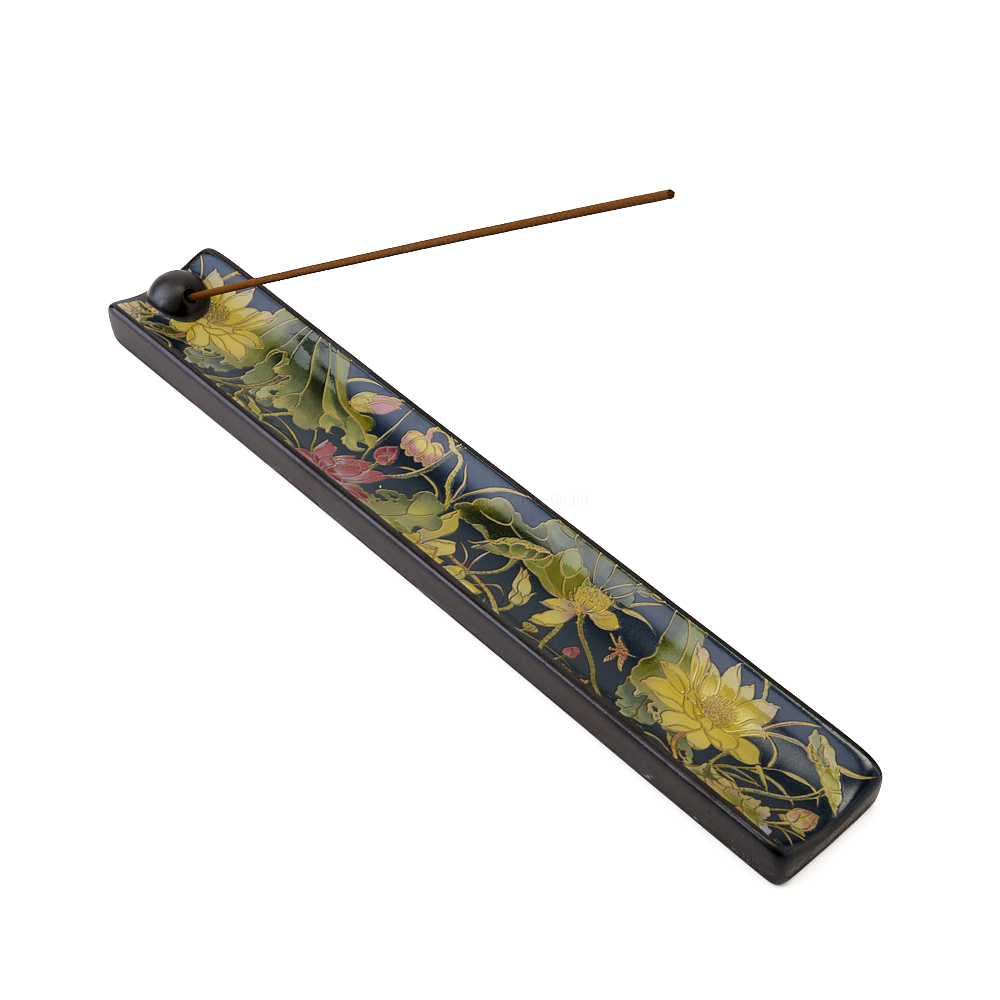 Räucherstäbchenhalter aus Keramik Lotus-Teich