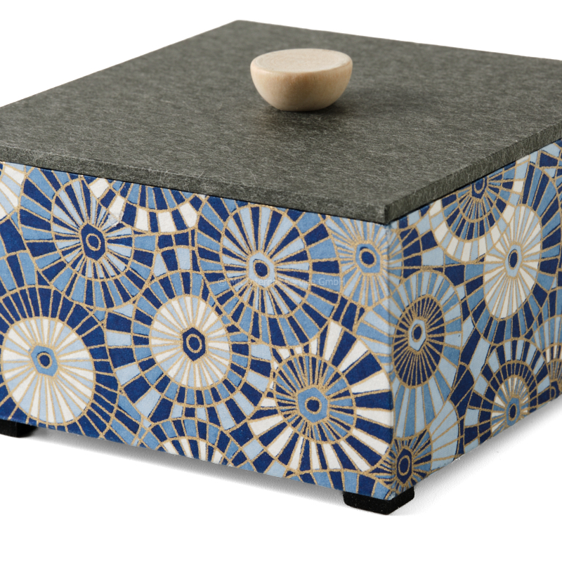 Chiyogami-Box "Sonnenschirme" (2-teilig) - Aufbewahrungsbox, Schmuckbox, Geschenkbox