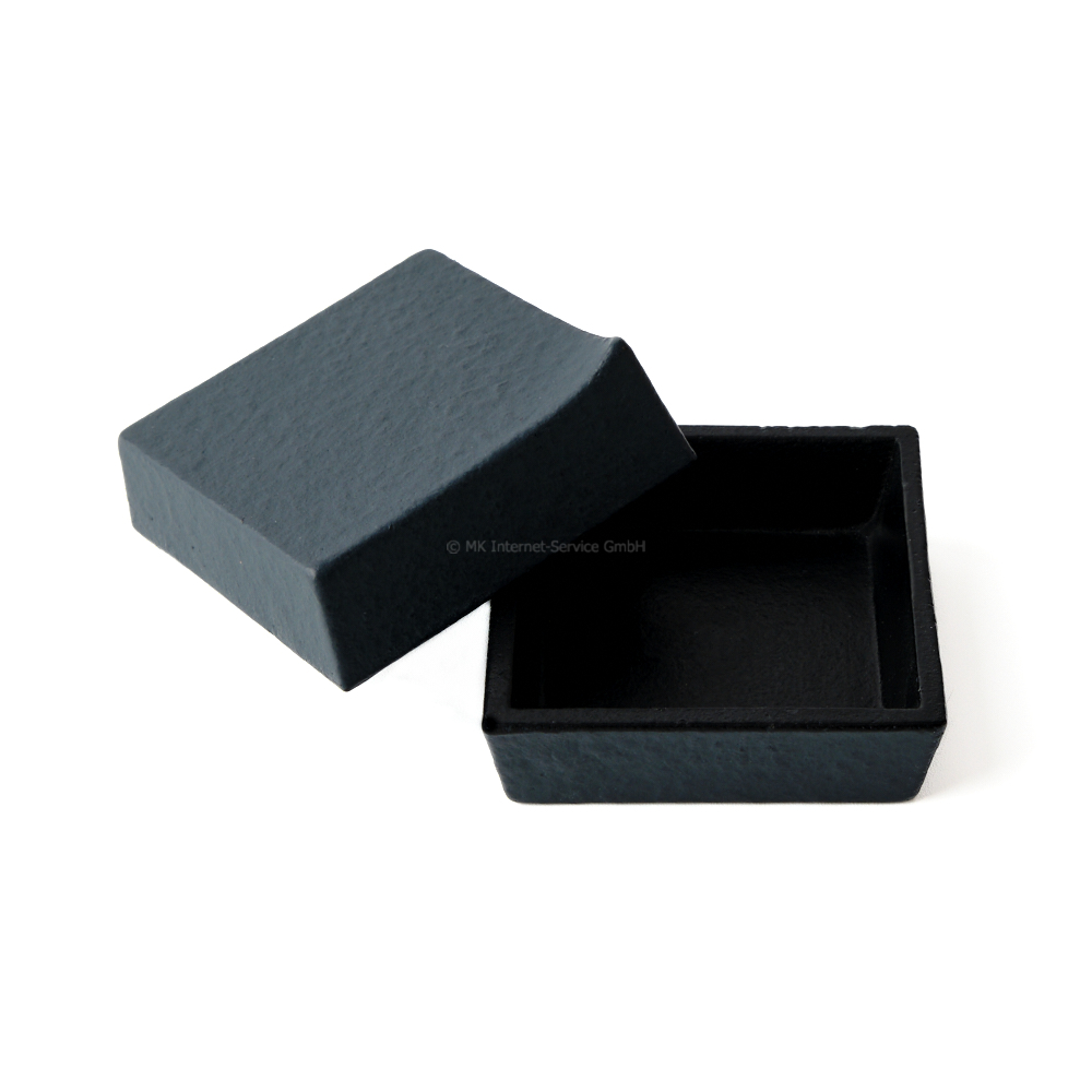 Japanische Incense Box Shihoh aus Gusseisen für Räucherkegel
