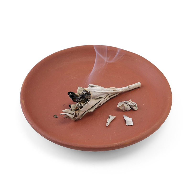 Feuerfester Tonteller für Smudge Sticks, White Sage, Palo Santo