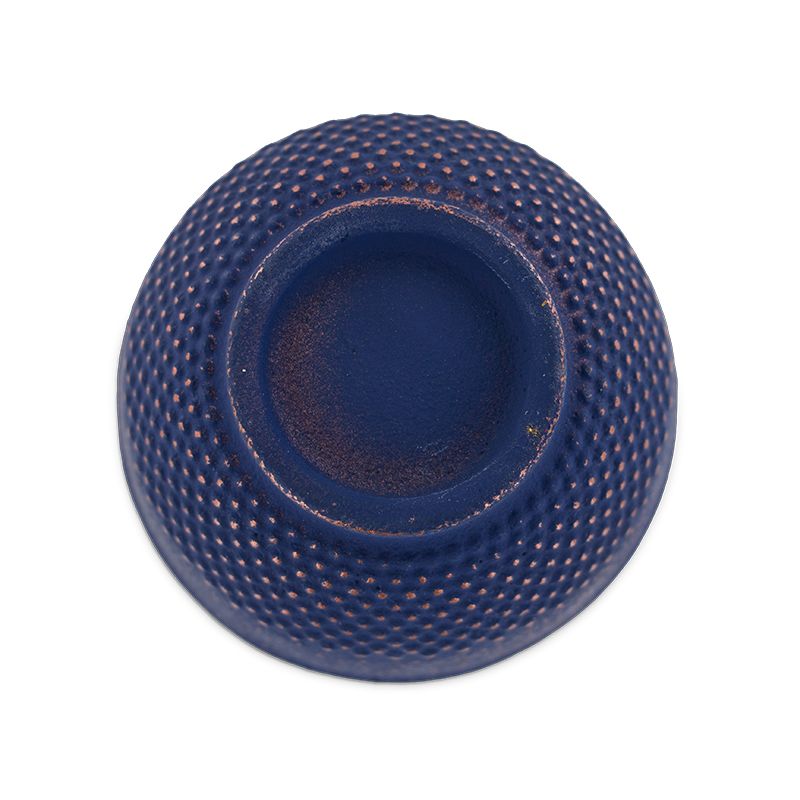 Räucherschale/Teetasse aus Gusseisen, blau-gold